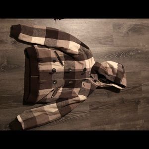 Heavy winter Brown plaid jacket